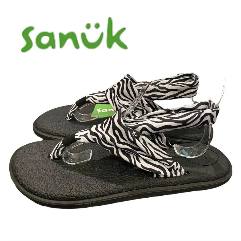 NEW SANUK Yoga Sling 2 Women's Zebra Sandals 8